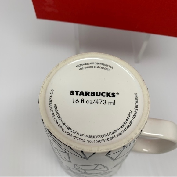 Starbucks Coffee Mug 2014 Geometric Cubes Gift Boxed New - Picture 6 of 9